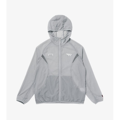 T1 CLUBHOUSE NYLON JACKET - LIGHT GREY